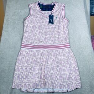 NWT William Murray Large Pink Golf Dress Polo V Neck Performance Pocket